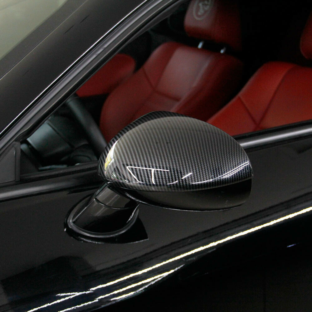 2015 - 2019 Dodge Challenger Carbon Fiber Black Side Door Mirror Cover