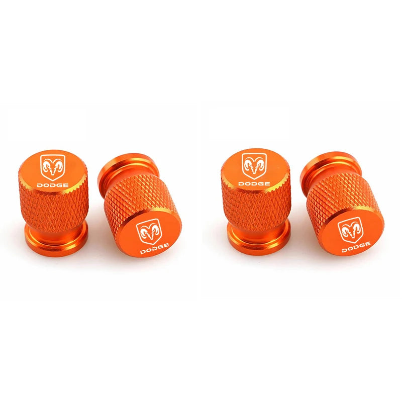 Dodge 4Pcs Car Tire Valve Stems Cap Metal