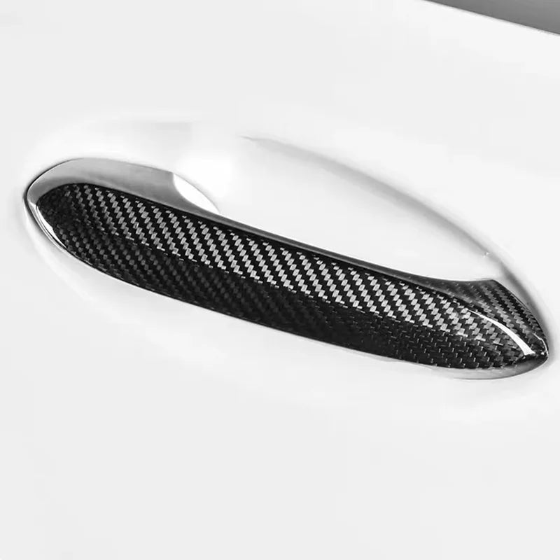 BMW Real Carbon Fiber Car Exterior Doorknob Holder Caps