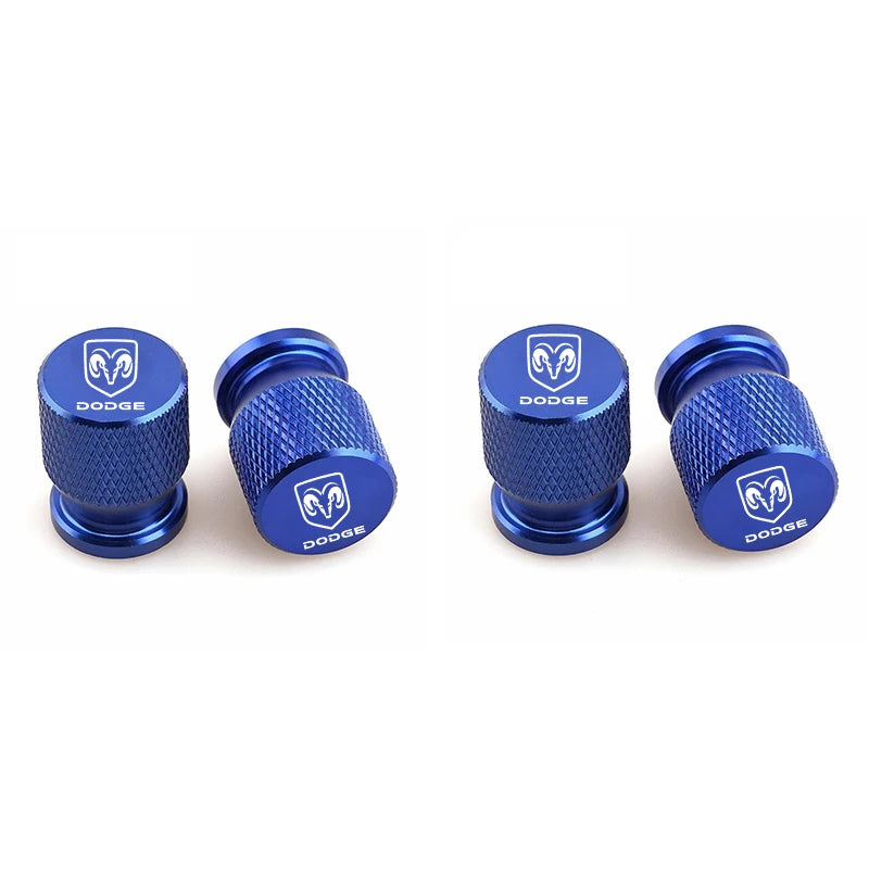 Dodge 4Pcs Car Tire Valve Stems Cap Metal