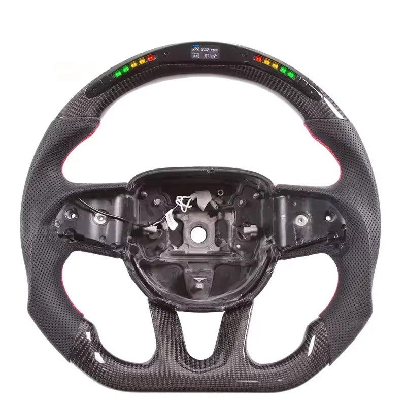 Dodge 2015+ LED Smart Real Carbon Fiber Steering Wheel