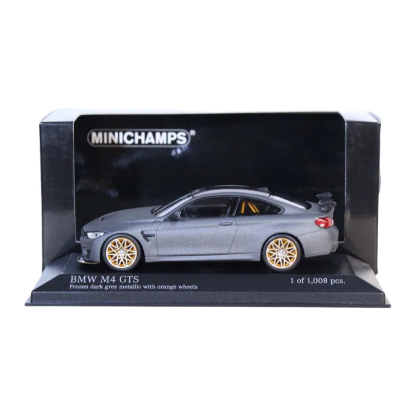 1/43 BMW M4 GTS Frosted Gray Orange Wheel F82 Alloy Model