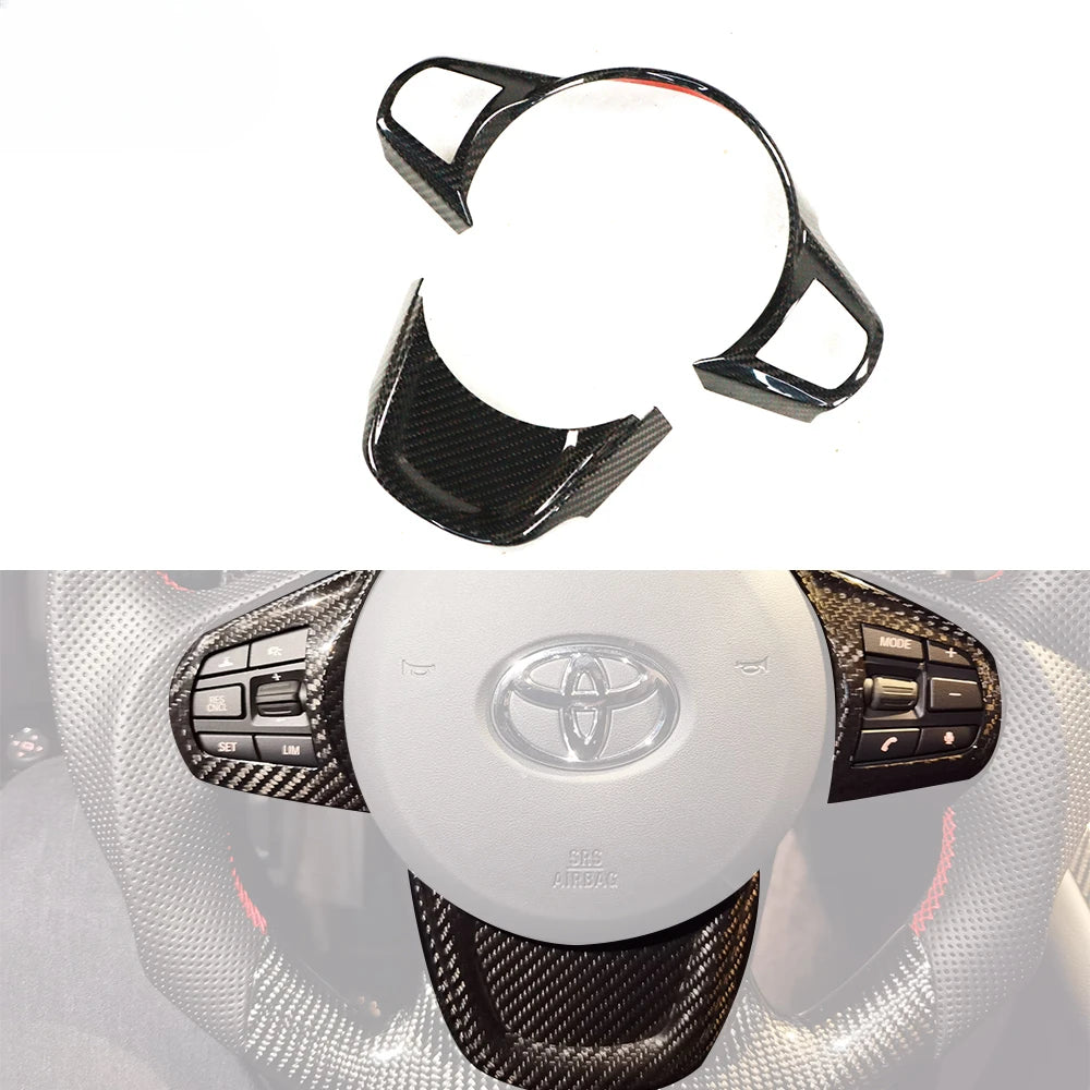 Toyota Supra A90 2019+ Dry Carbon Steering Wheel Cover Trims