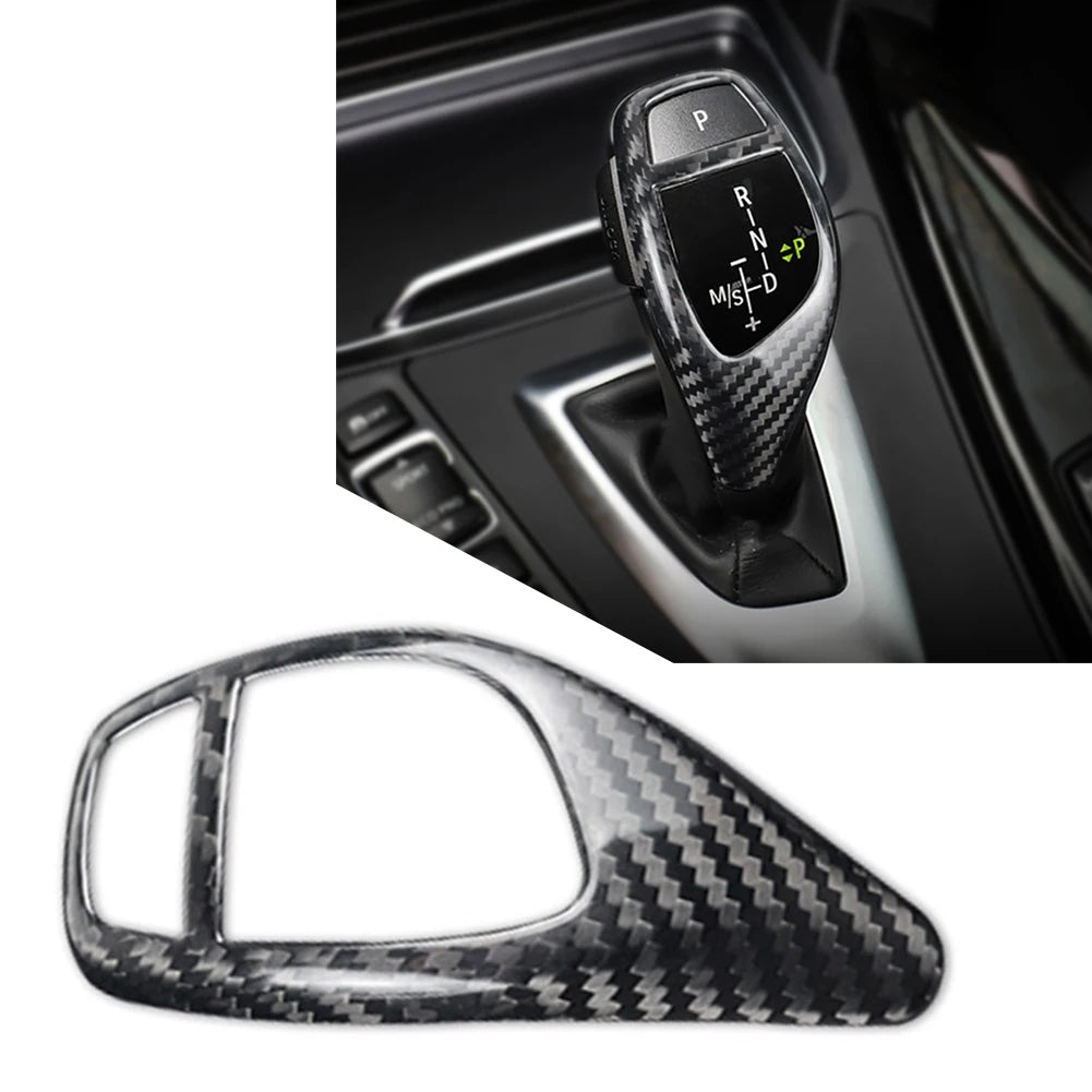 BMW Carbon Fiber Car Gear Shift Knob Cover Trim