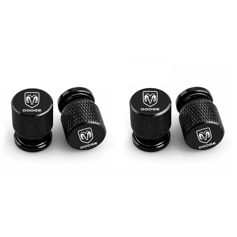 Dodge 4Pcs Car Tire Valve Stems Cap Metal