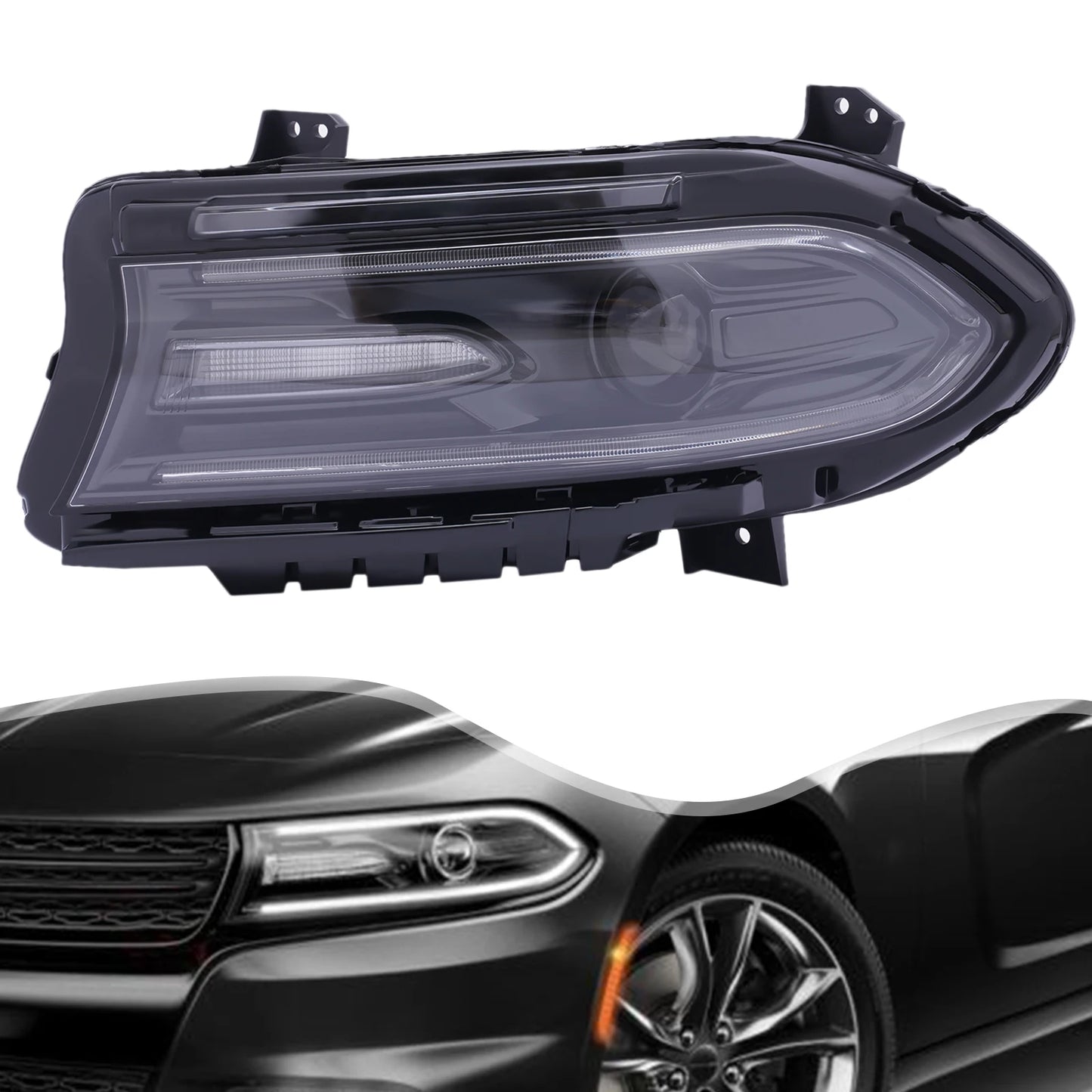 2015 - 2020 Dodge Charger Halogen Headlight Headlamp