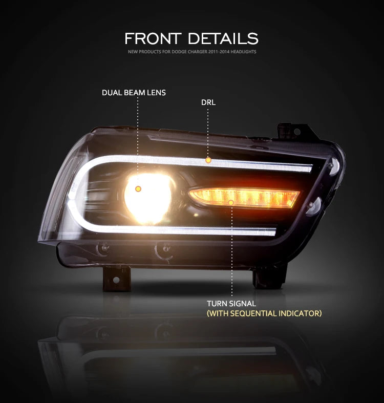 2011-2014 Headlights for Dodge Charger