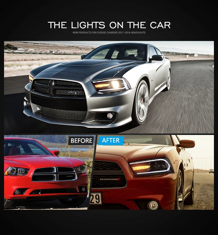 2011-2014 Headlights for Dodge Charger