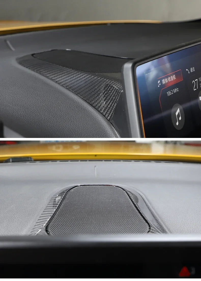 Toyota GR Supra A90 2019-2022 Real carbon fiber Car dashboard Stereo Speaker Trim