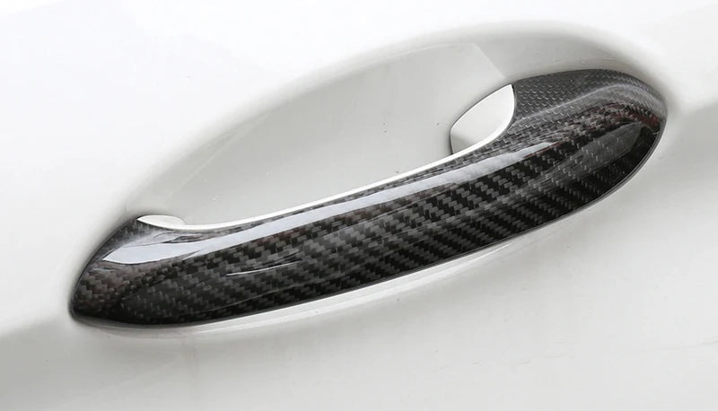 BMW Real Carbon Fiber Car Exterior Doorknob Holder Caps