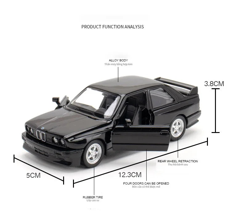 1/36 BMW M3 1987 Alloy Toys Car Model