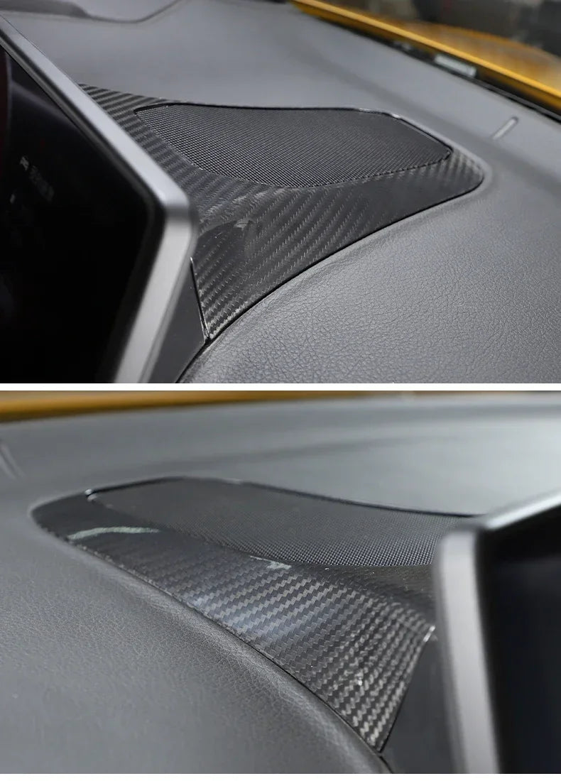 Toyota GR Supra A90 2019-2022 Real carbon fiber Car dashboard Stereo Speaker Trim