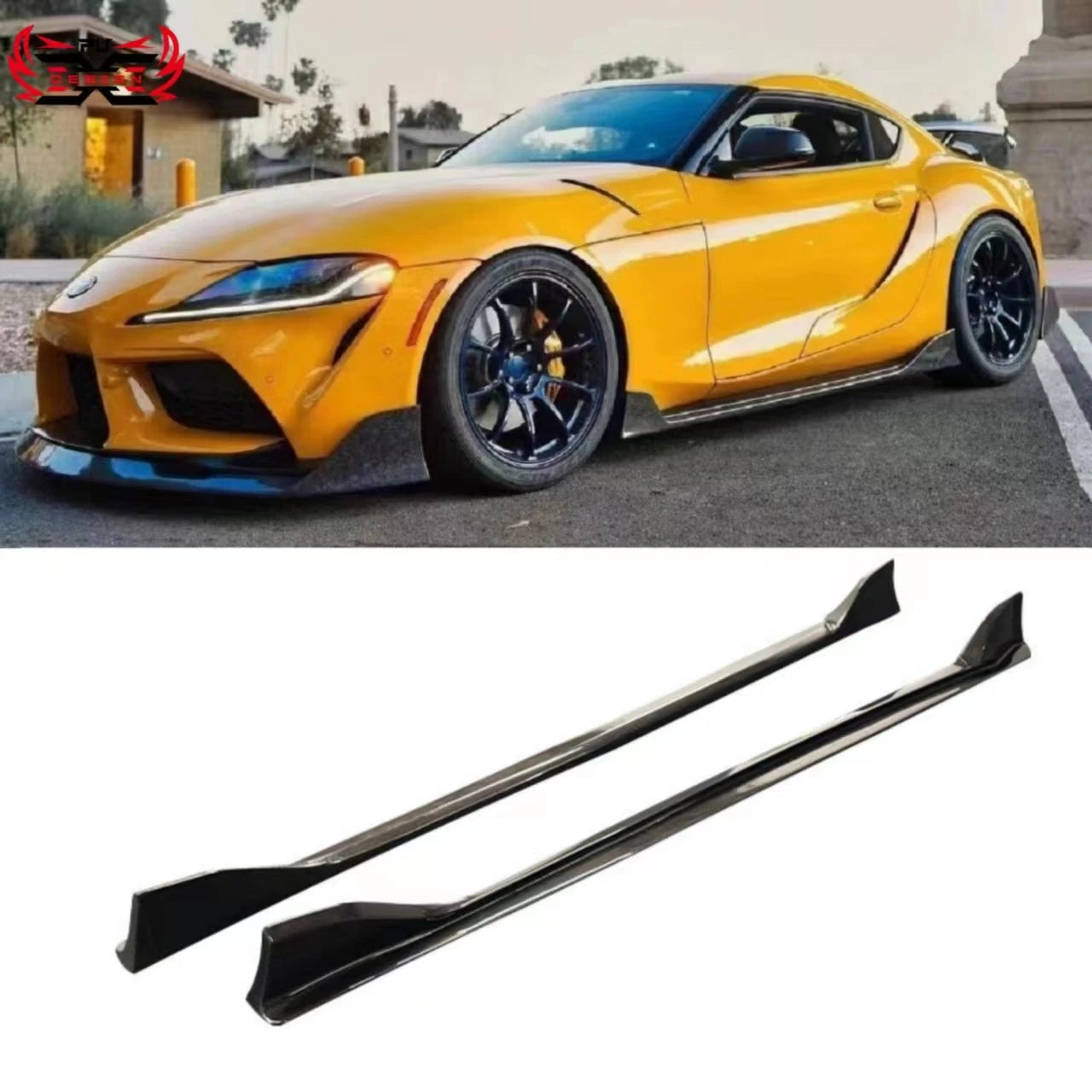 Carbon Fiber Side Skirt Side Lower Diffuser Splitter