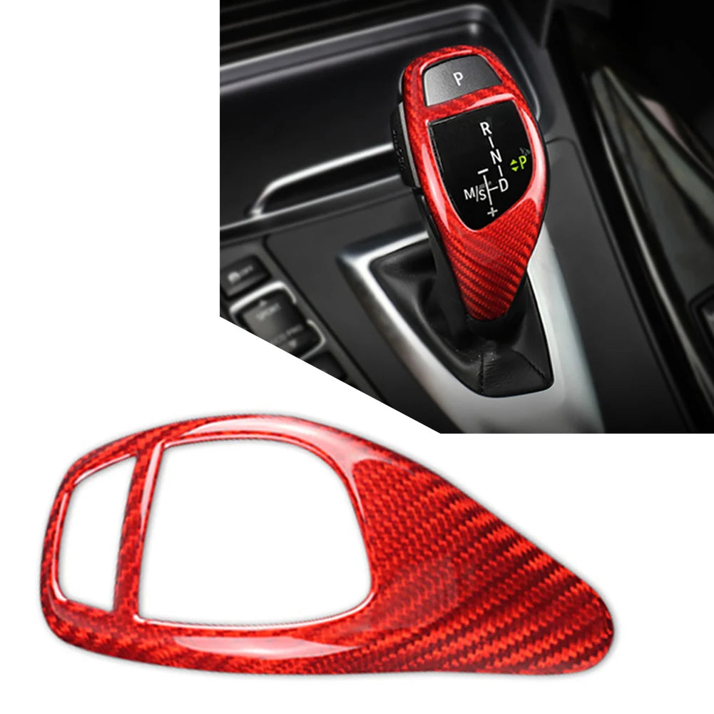 BMW Carbon Fiber Car Gear Shift Knob Cover Trim