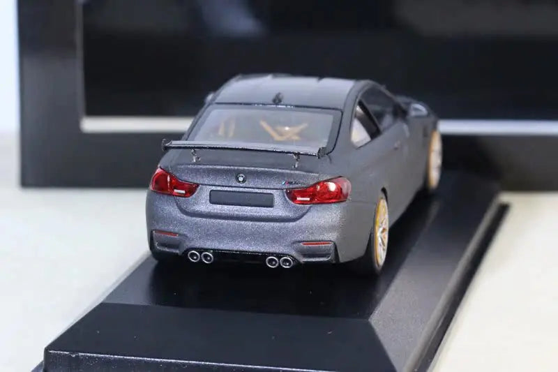 1/43 BMW M4 GTS Frosted Gray Orange Wheel F82 Alloy Model