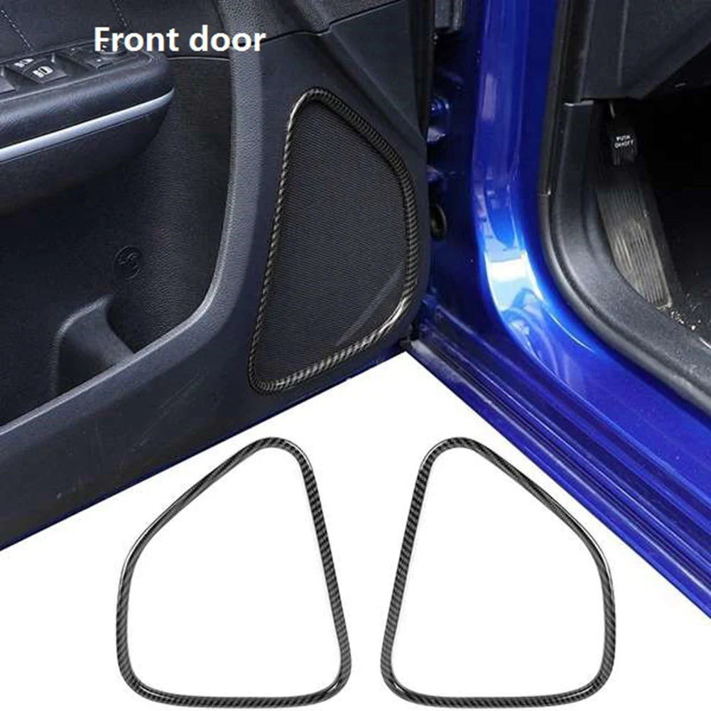 Dodge Charger 2011-2022 Carbon Fiber Car Door Speaker Cover Trim Frame Sticker Interior